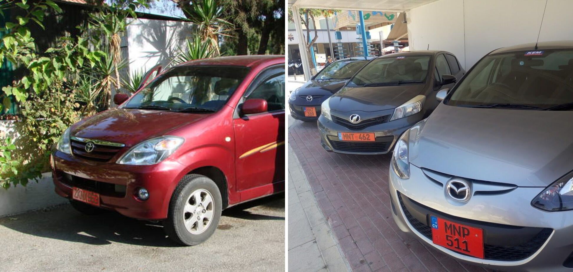 На Кіпрі номери орендованих авто червоні