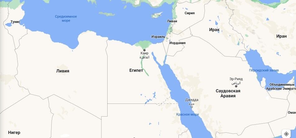 Де розташований Єгипет на карті