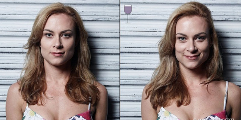 Фотограф показав, як виглядають люди після 1, 2 і 3 келихів вина