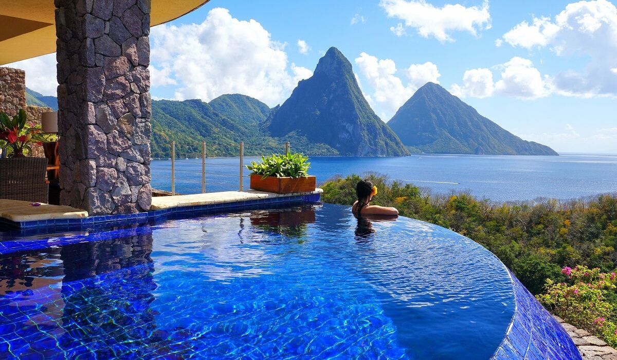 Jade Mountain Resort розташований у місті Сент-Лусія на Карибських островах