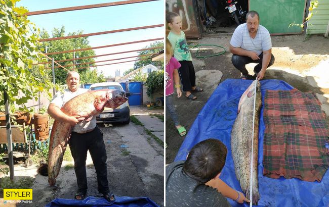 Українець зловив гігантського сома: вражаючі фото