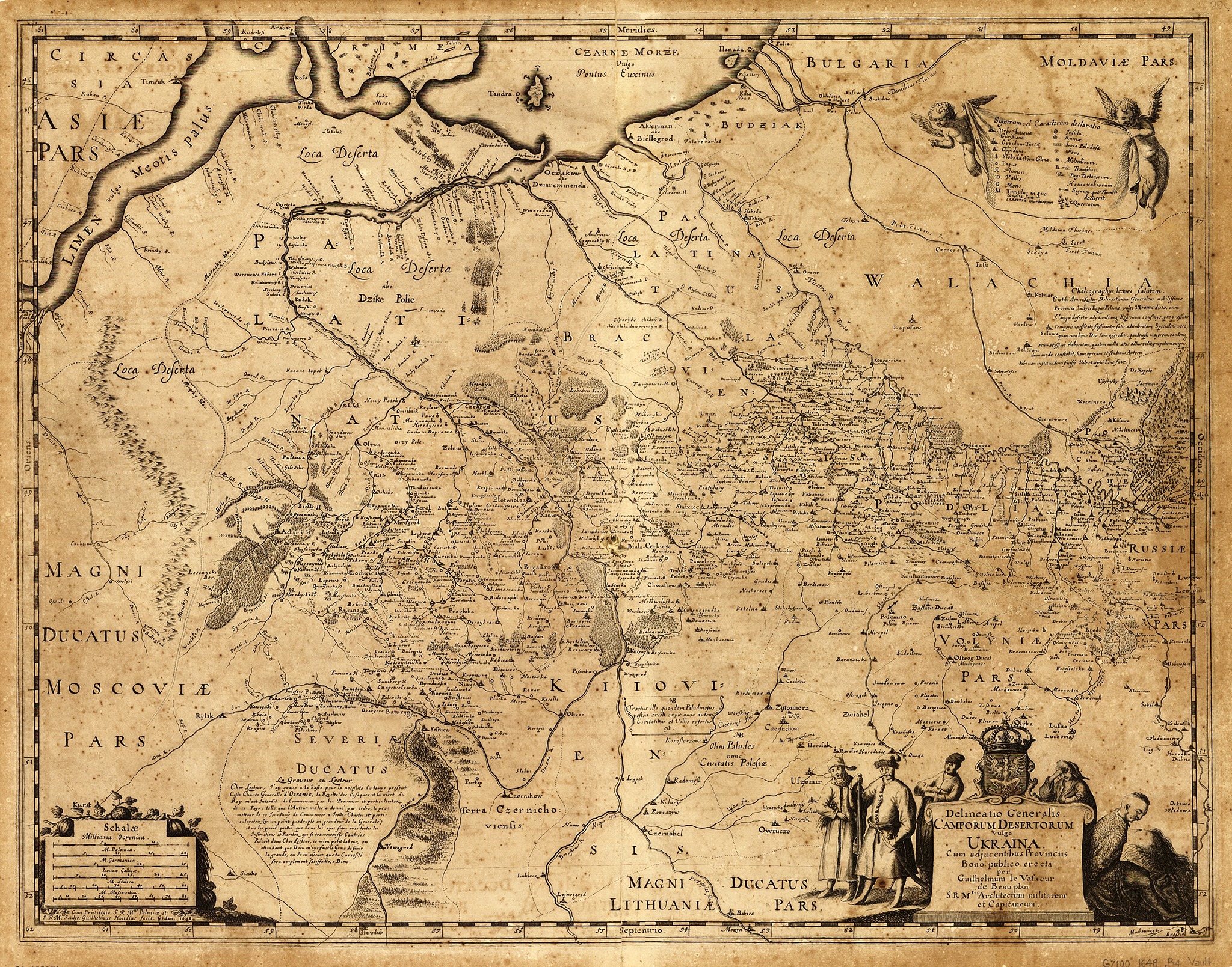 Суверенна Українська держава: Мапа України 1648 року (північ внизу)