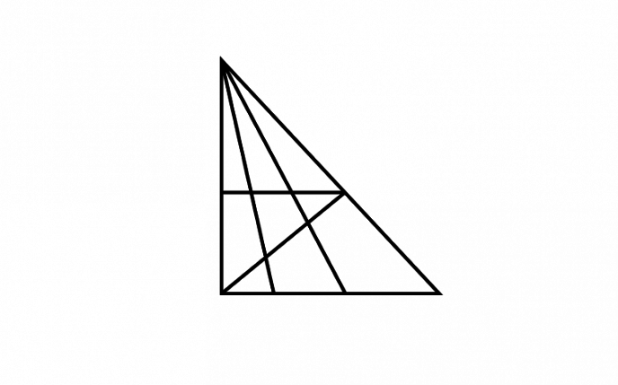 Завдання, яке вирішують одиниці: скільки трикутників на малюнку? - 1