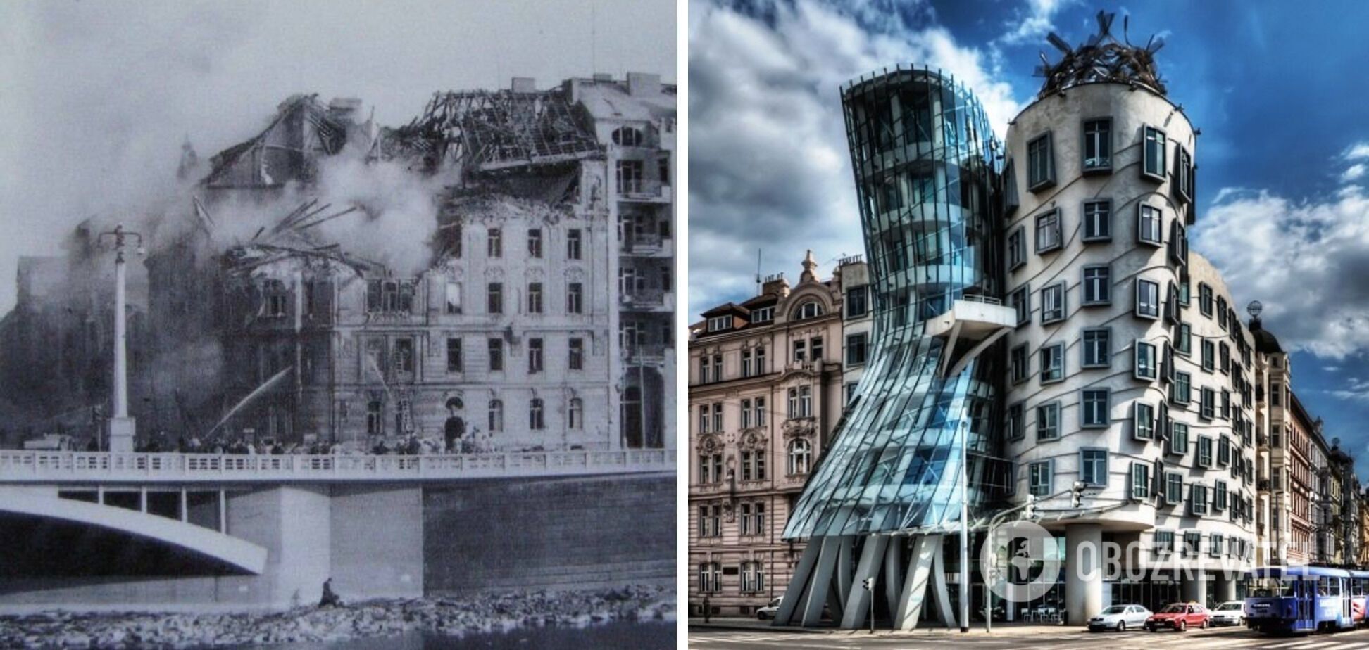Прага під час війни і після будівництва Танцюючого будинку
