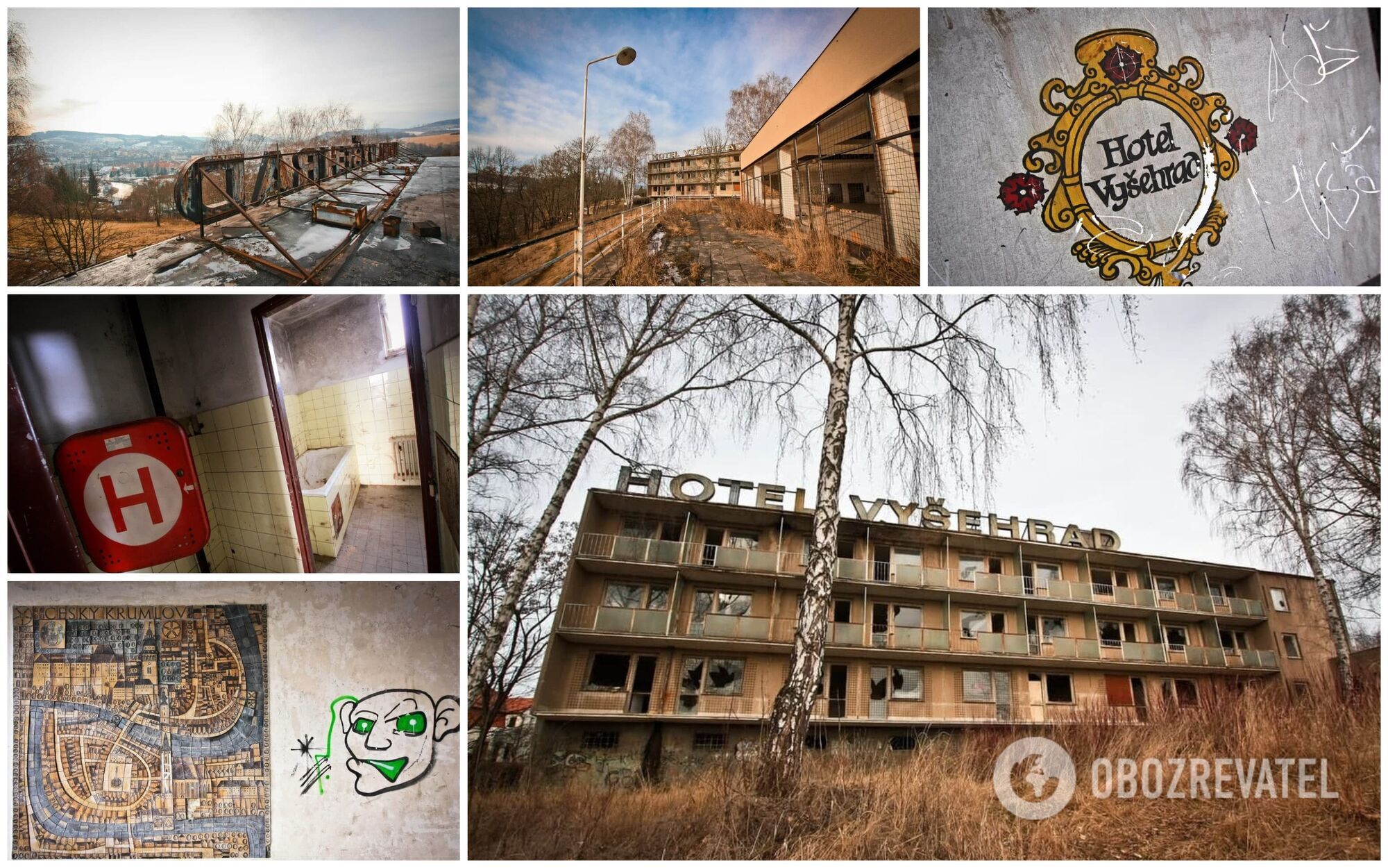 Покинутий готель 1970 – 1980-х років в Чехії перебуває на пагорбі поруч з містом Крумлов