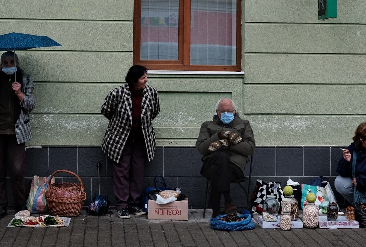 Сандерс на українській вулиці
